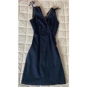 y2k chelsey denim mini dress